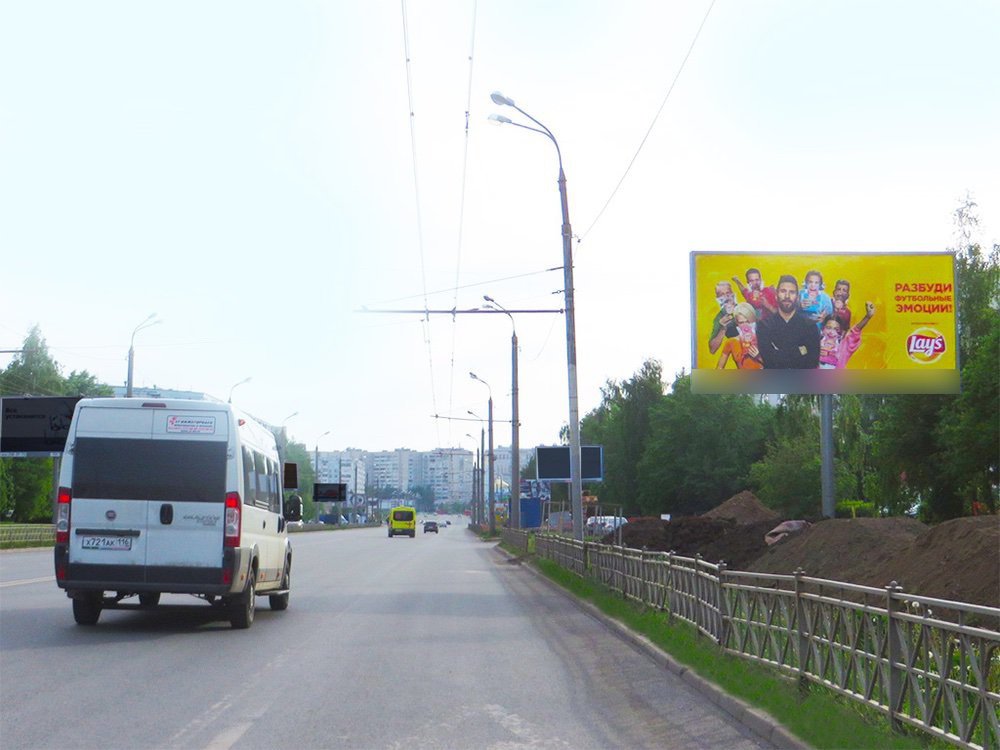 Фотография рекламного носителя, тип: Билборд 3x6, адрес: Фучика ул., д.34, Казань, Республика Татарстан, Россия. Сторона А №761315