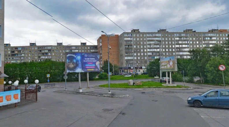 Фотография рекламного носителя, тип: Билборд 3x6, адрес: Кольский пр-т., д.51, поз.7, Мурманск, Мурманская область, Россия. Сторона B №851212