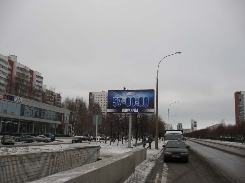 Фотография рекламного носителя, тип: Билборд 3x6, адрес: Мира пр-т., ост. 7 комплекс, поз.1, Набережные Челны, Республика Татарстан, Россия. Сторона B №414554