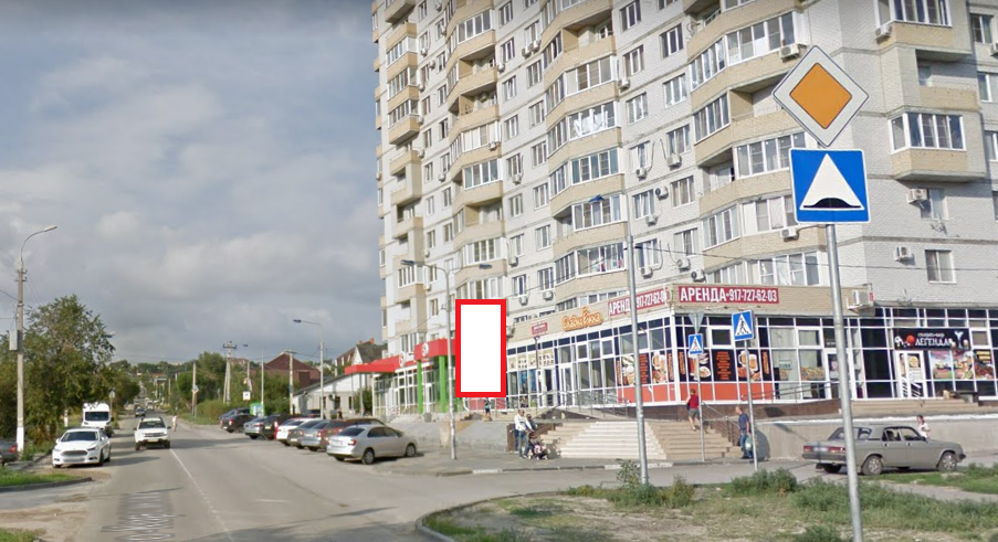 Фотография рекламного носителя, тип: Панель-кронштейн, адрес: Римского-Корсакого ул., поз.1, Волгоград, Волгоградская область, Россия. Сторона А №1097217