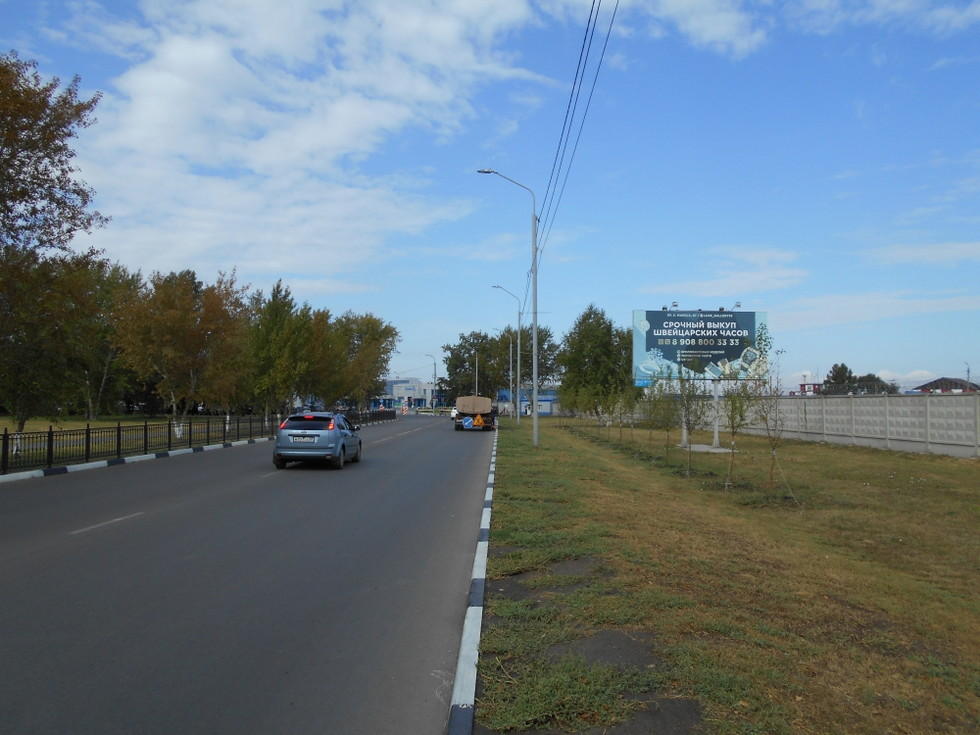 Фотография рекламного носителя, тип: Билборд 3x6, адрес: Транссибирская ул., Омск, Омская область, Россия. Сторона А №1009859