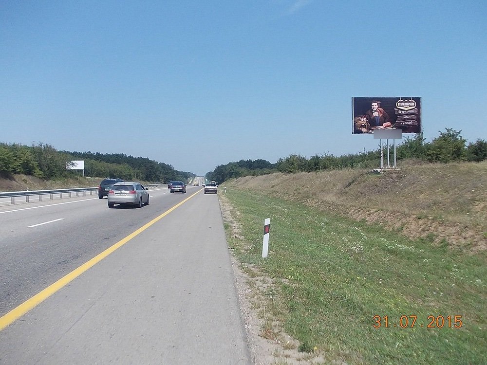 Фотография рекламного носителя, тип: Билборд 3x6, адрес: 1371 км + 450 м, Краснодарский край, Россия. Сторона А №713930