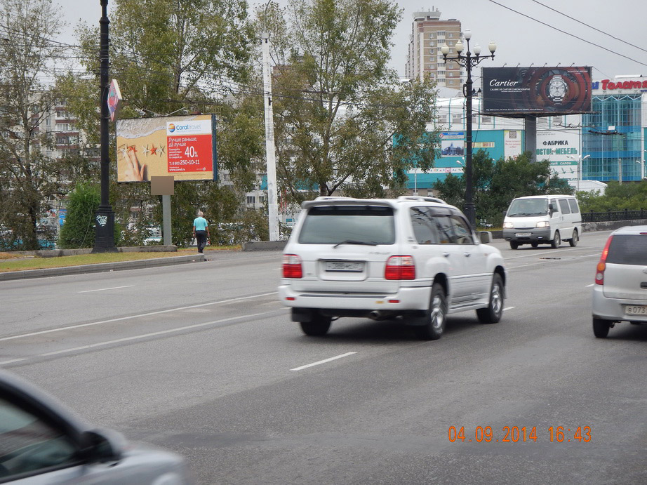 Фотография рекламного носителя, тип: Билборд 3x6, адрес: К. Маркса ул. Х 60 лет Октября пр-т., поз.2, Хабаровск, Хабаровский край, Россия. Сторона Б №481820
