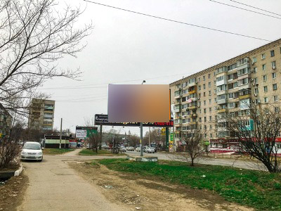Фотография рекламного носителя, тип: Билборд 3x6, адрес: Суворова ул. Х Парусная ул., д.34, Хабаровск, Хабаровский край, Россия. Сторона Б №665348