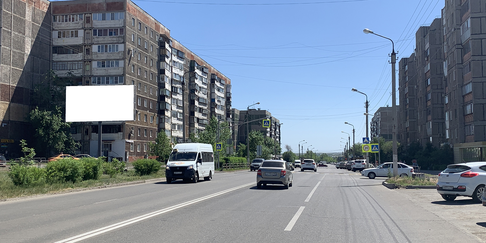 Фотография рекламного носителя, тип: Билборд 3x6, адрес: Калмыкова ул., д.5, поз.2, Магнитогорск, Челябинская область, Россия. Сторона Б №1052249