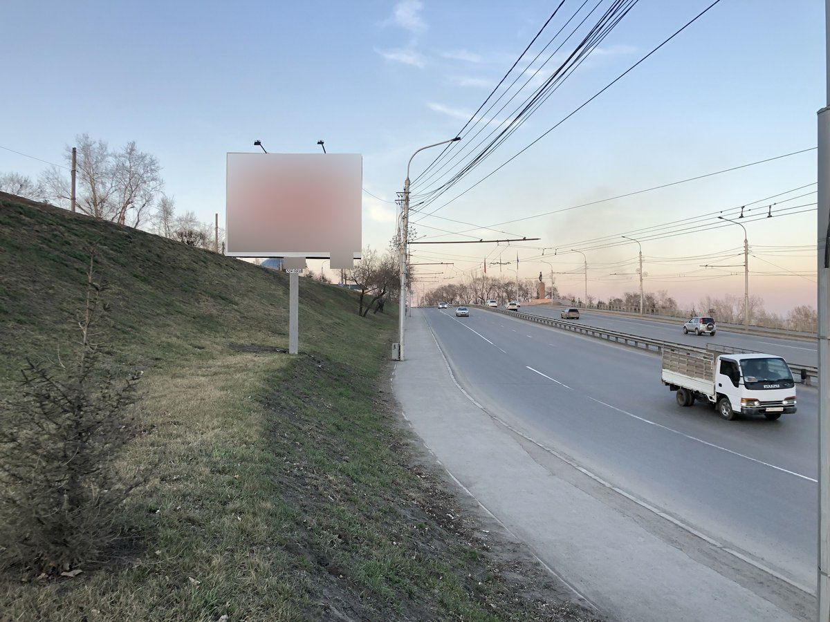 Фотография рекламного носителя, тип: Нестандартный билборд, адрес: Белинского ул., д.7, Красноярск, Красноярский край, Россия. Сторона Б №848117