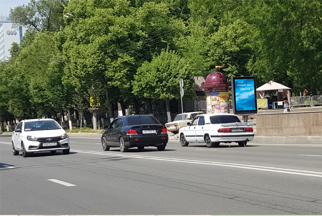 Фотография рекламного носителя, тип: Ситиформат 1.8x1.2, адрес: Большая Садовая ул., д.176А Х Нахичеванский пер., Ростов-на-Дону, Ростовская область, Россия. Сторона A1-A5 №782005