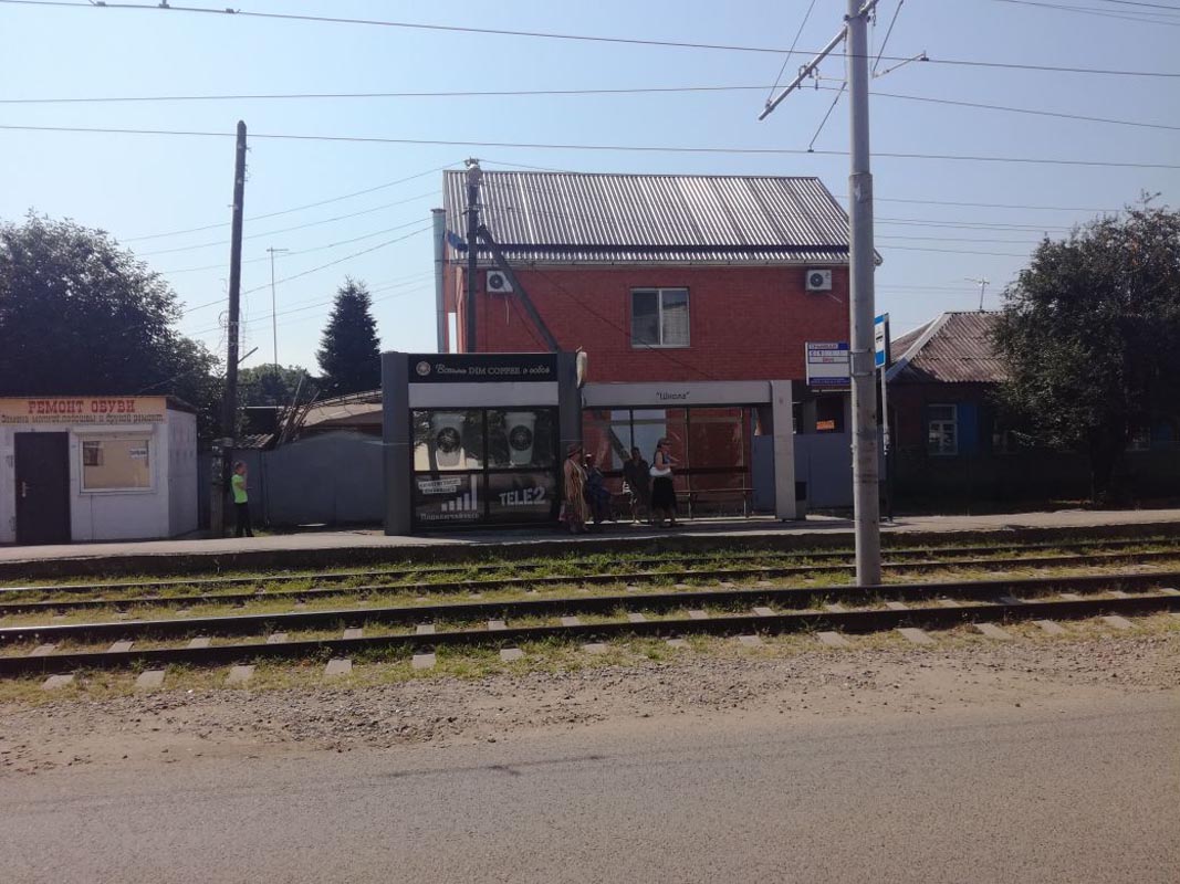 Фотография рекламного носителя, тип: Остановка 1.8x1.2, адрес: Евдокии Бершанской ул., д.21, Краснодар, Краснодарский край, Россия. Сторона А2 №861929