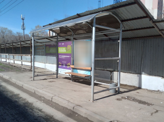 Фотография рекламного носителя, тип: Остановка 1.8x1.2, адрес: Металлургов пр-т., д.28 Х Советская ул., Самара, Самарская область, Россия. Сторона В1 №1079945