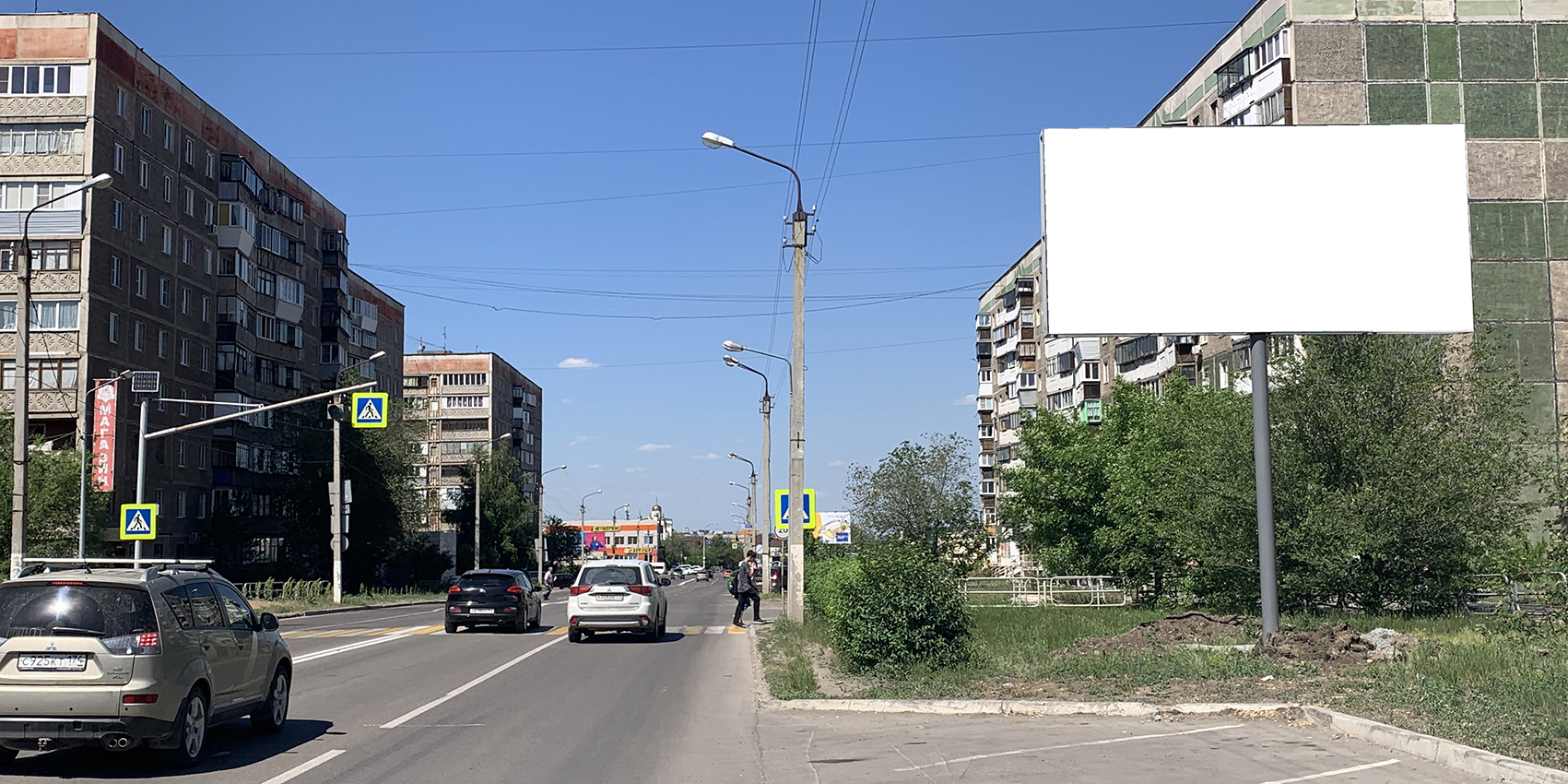 Фотография рекламного носителя, тип: Билборд 3x6, адрес: Калмыкова ул., д.5, поз.1, Магнитогорск, Челябинская область, Россия. Сторона А №1052252