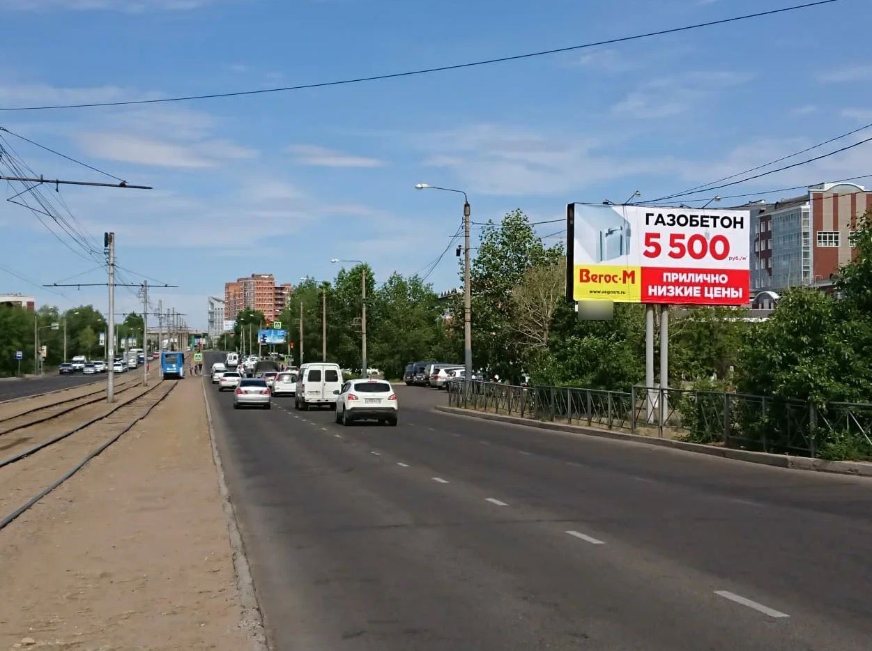 Фотография рекламного носителя, тип: Билборд 3x6, адрес: Строителей пр-т., д.5а, поз.1, Улан-Удэ, Республика Бурятия, Россия. Сторона A №958197