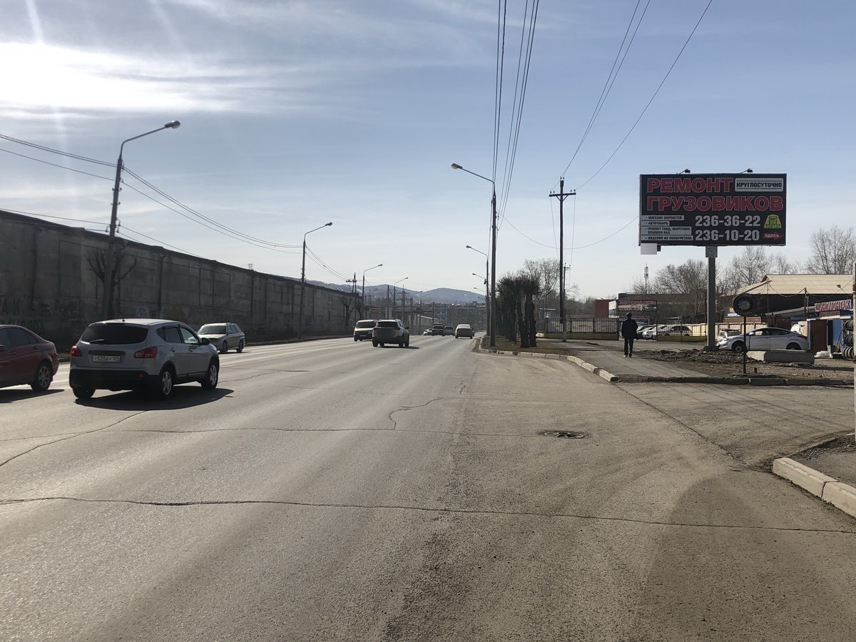 Фотография рекламного носителя, тип: Билборд 3x6, адрес: 60 лет Октября ул., д.105, Красноярск, Красноярский край, Россия. Сторона А №848181