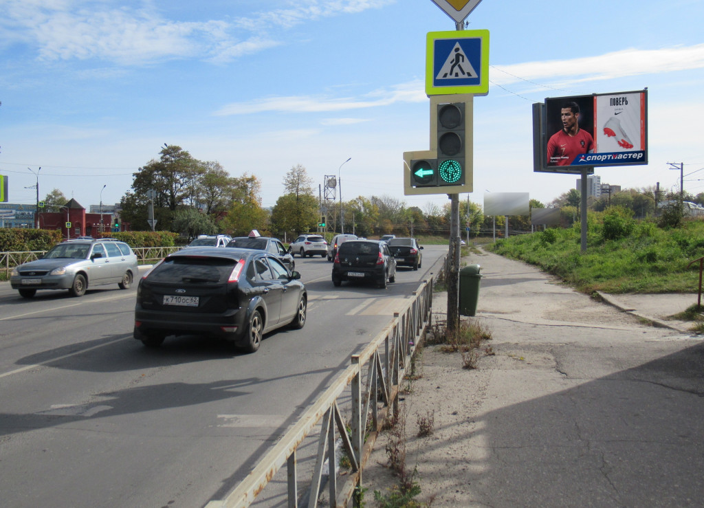 Фотография рекламного носителя, тип: Ситиборд 2.7x3.7, адрес: Горького ул., д.24 Х Циолковского ул., Рязань, Рязанская область, Россия. Сторона А1-А5 №794177