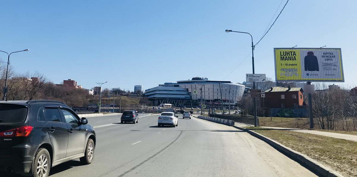 Фотография рекламного носителя, тип: Билборд 3x6, адрес: А. Крылова ул., транспортное кольцо, Чебоксары, Республика Чувашия, Россия. Сторона A1-A3 №838377