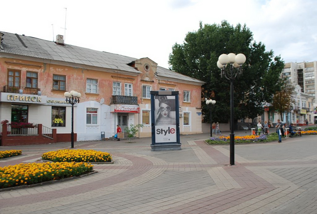 Фотография рекламного носителя, тип: Пиллар 3x1.4, адрес: 50-летия Белгородской обл. ул., д.17-Б, Белгород, Белгородская область, Россия. Сторона B №344096