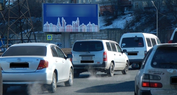Фотография рекламного носителя, тип: Билборд 3x6, адрес: 3-я Рабочая ул., кольцо, Владивосток, Приморский край, Россия. Сторона А2 №767174
