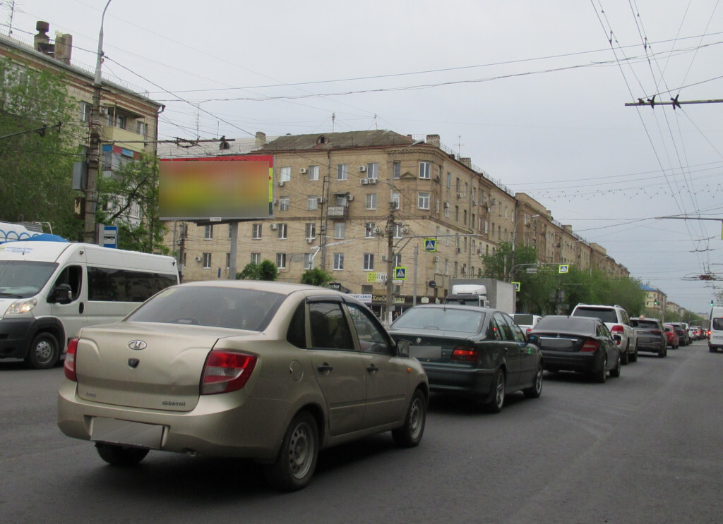 Фотография рекламного носителя, тип: Билборд 3x6, адрес: Рабоче-Крестьянская ул., д.29 Х Баррикадная ул., Волгоград, Волгоградская область, Россия. Сторона Б №1000437