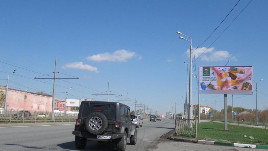 Фотография рекламного носителя, тип: Билборд 3x6, адрес: Бол. Крыловка ул. Х Пролетарская ул., Казань, Республика Татарстан, Россия. Сторона A1-A10 №761075