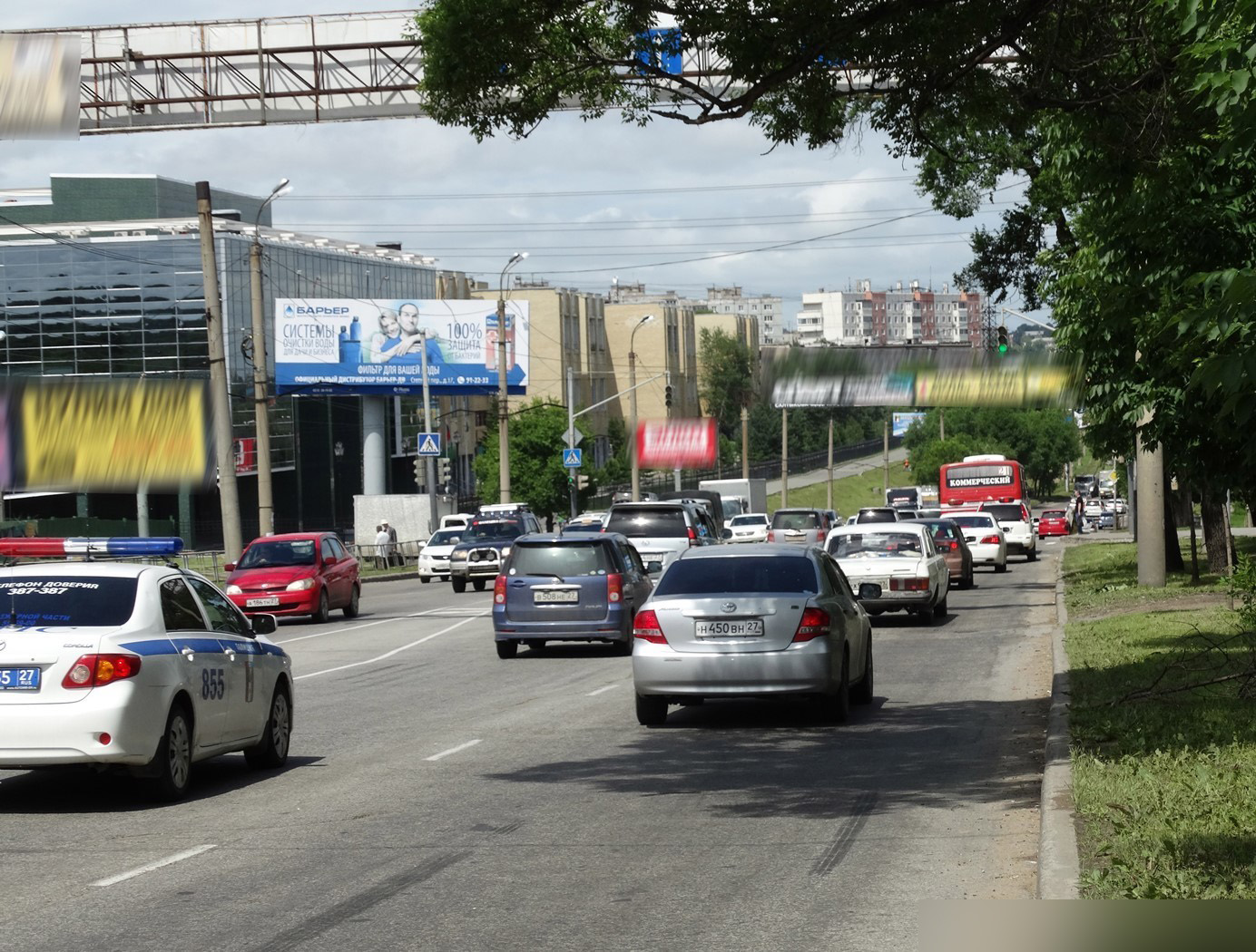 Фотография рекламного носителя, тип: Суперсайт 4x12, адрес: Большая ул. Х Лазо ул., Хабаровск, Хабаровский край, Россия. Сторона Б №328612