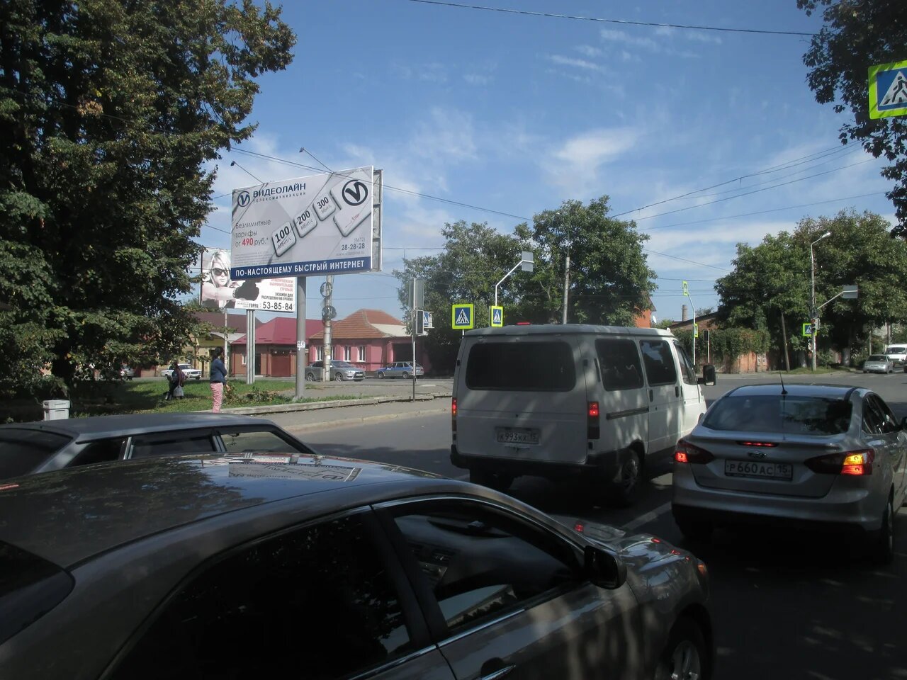 Фотография рекламного носителя, тип: Билборд 3x6, адрес: Пушкинская ул., д.13 Х Шмулевича ул., д.8, Владикавказ, Республика Северная Осетия – Алания, Россия. Сторона Б №769151