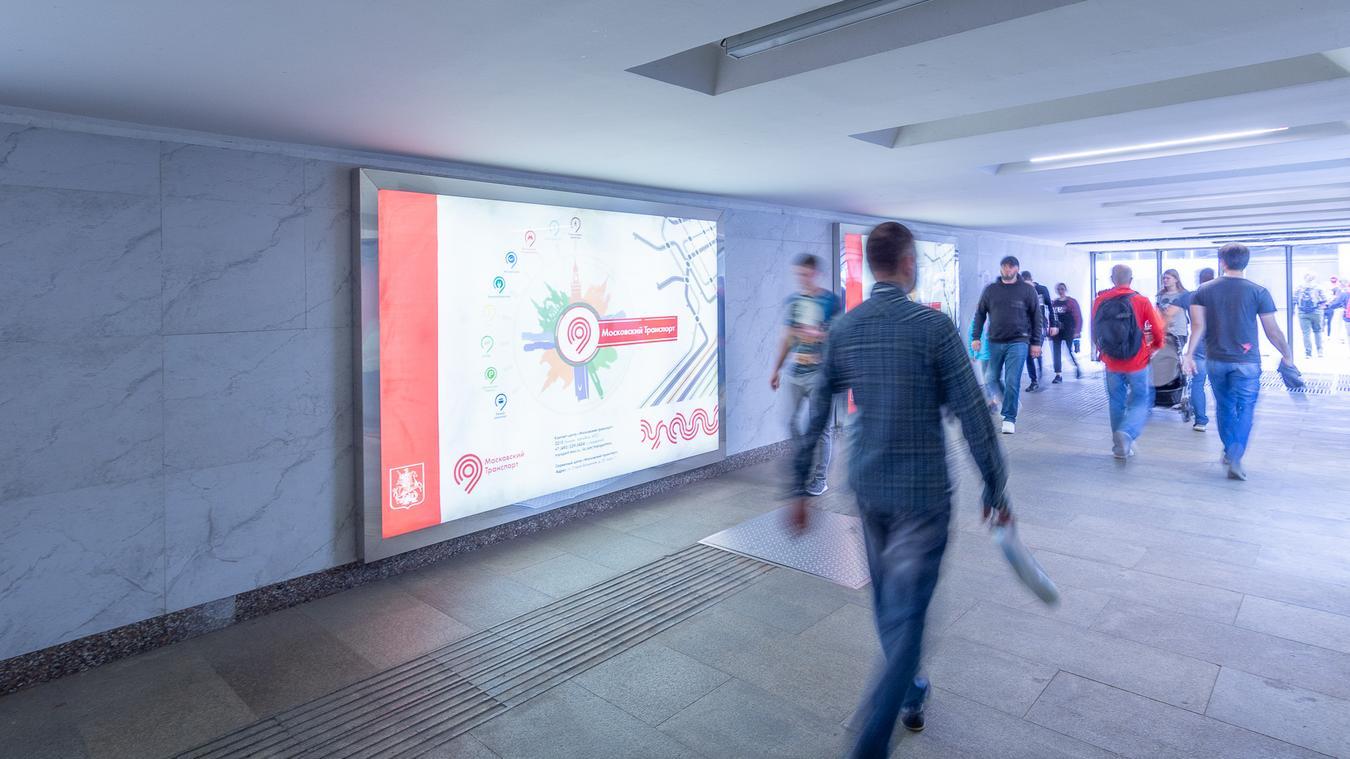 Фотография рекламного носителя, тип: Лайтбокс, адрес: Станция метро «Ясенево», линия Калужско-Рижская, Москва, Россия. Сторона/вариант 4 №1047067