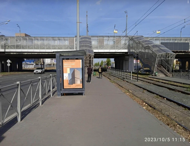 Фотография рекламного носителя, тип: Остановка 1.8x1.2, адрес: Победы пр-т., д.141, Казань, Республика Татарстан, Россия. Сторона B №1000327