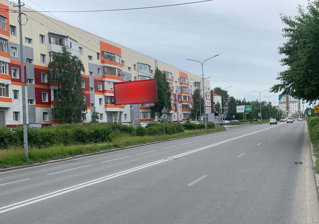 Фотография рекламного носителя, тип: Билборд 3x6, адрес: 50 лет ВЛКСМ ул., д.3, поз.2, Сургут, Ханты-Мансийский автономный округ – Югра, Россия. Сторона Б №960119