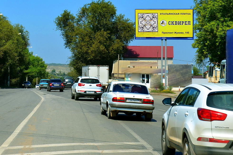 Фотография рекламного носителя, тип: Билборд 3x6, адрес: Песчаная ул. Х Саши Чекалина ул., Волгоград, Волгоградская область, Россия. Сторона А №337641