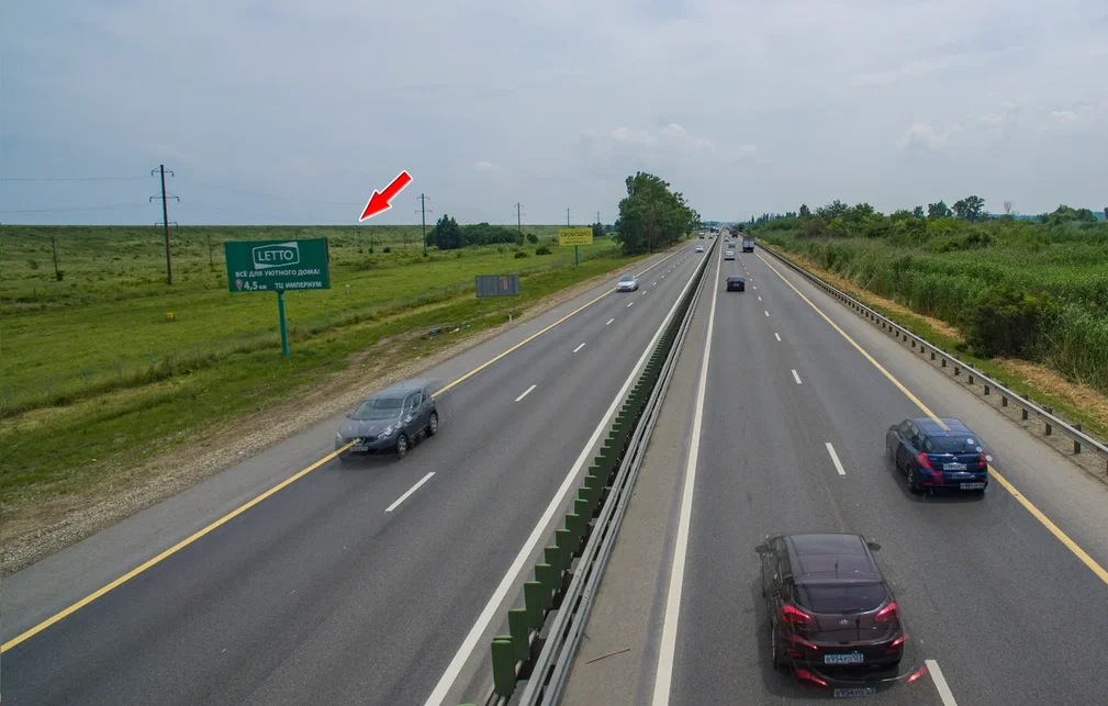 Фотография рекламного носителя, тип: Билборд 3x6, адрес: М-4 Дон а/д, 1347 750м, Краснодар, Краснодарский край, Россия. Сторона Б №602500