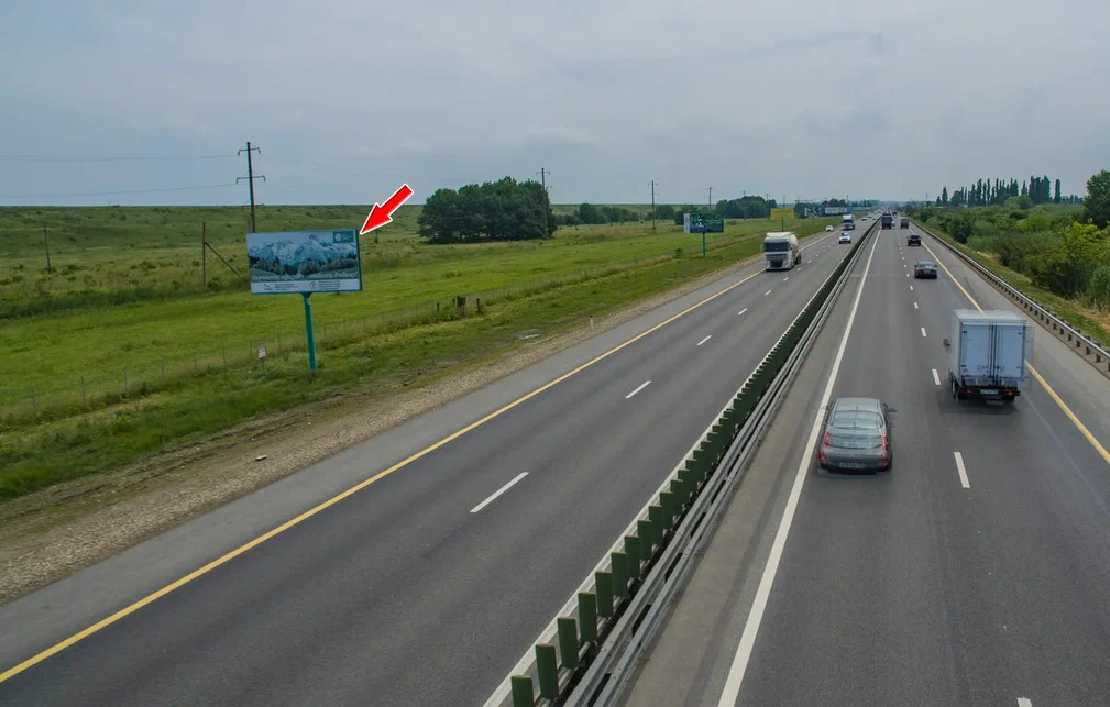 Фотография рекламного носителя, тип: Билборд 3x6, адрес: М-4 Дон а/д, 1348 650м, Краснодар, Краснодарский край, Россия. Сторона Б №602510
