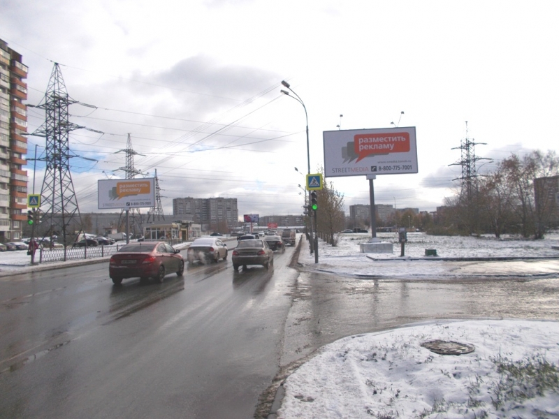 Фотография рекламного носителя, тип: Билборд 3x6, адрес: Таватуйская ул., д.1б, Екатеринбург, Свердловская область, Россия. Сторона А №571083