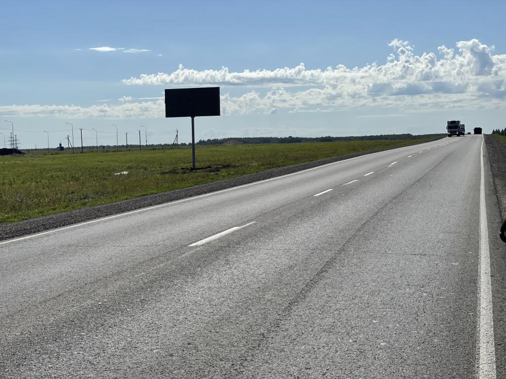 Фотография рекламного носителя, тип: Билборд 3x6, адрес: Шакша(КПМ)-Корношпан-Инд.Парк-М5 а/д, поз.3, Уфа, Республика Башкортостан, Россия. Сторона Б №1041599