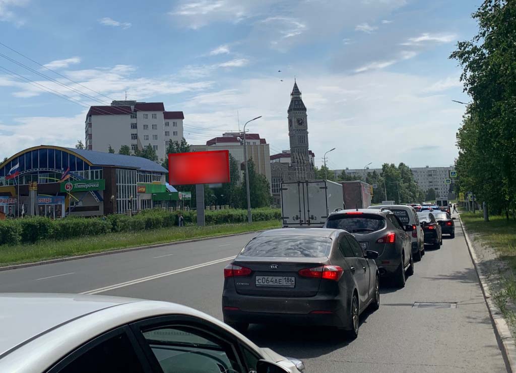 Фотография рекламного носителя, тип: Билборд 3x6, адрес: Островского ул., д.14/1, поз.1, Сургут, Ханты-Мансийский автономный округ – Югра, Россия. Сторона Б №960055