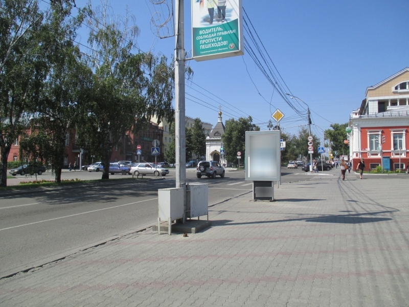 Фотография рекламного носителя, тип: Ситиформат 1.8x1.2, адрес: Ленина пр-т. Х Никитина ул., д.55, Барнаул, Алтайский край, Россия. Сторона A №297071