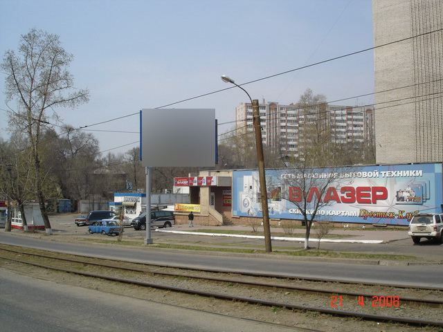 Фотография рекламного носителя, тип: Билборд 3x6, адрес: Джамбула ул. Х Советская ул., Хабаровск, Хабаровский край, Россия. Сторона А №482429