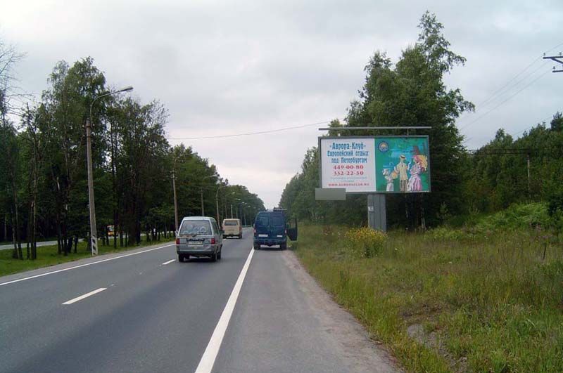 Фотография рекламного носителя, тип: Билборд 3x6, адрес: Приморское ш., 24 400м, Ленинградская область, Россия. Сторона А №478947