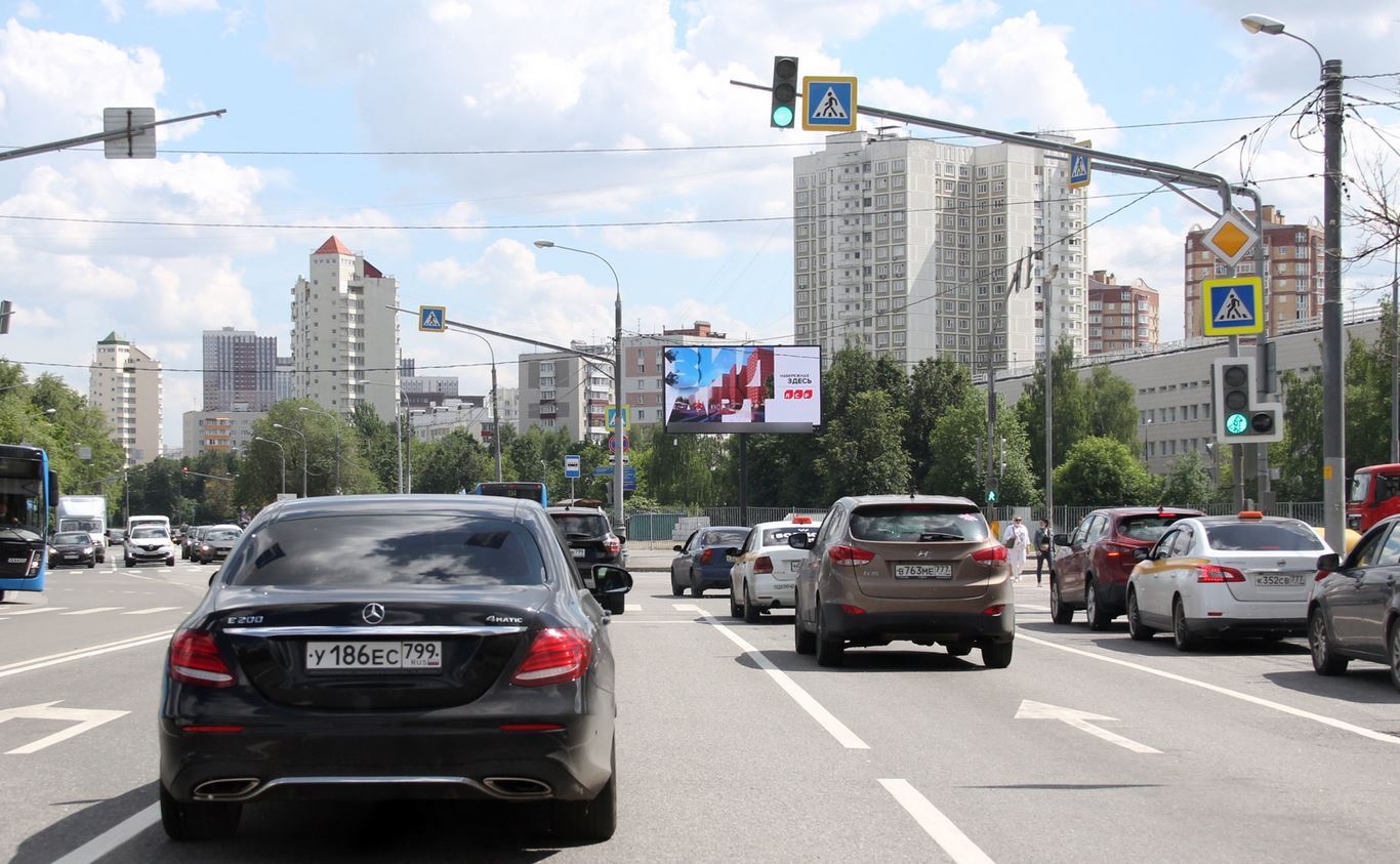 Фотография рекламного носителя, тип: Билборд 3x6, адрес: Коровинское ш., д.16Б Х Талдомская ул., Москва, Россия. Сторона Аh1-Аh4 №882149
