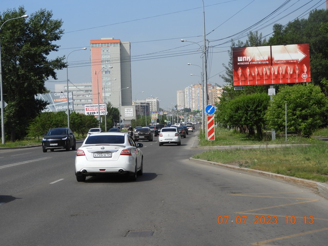 Фотография рекламного носителя, тип: Билборд 3x6, адрес: Взлетная ул., д.28, Красноярск, Красноярский край, Россия. Сторона A №526052