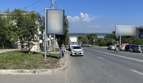 Фотография рекламного носителя, тип: Панель-кронштейн, адрес: Полевая ул., д.5 Х Молодогвардейская ул., поз.1, Самара, Самарская область, Россия. Сторона В №1080591