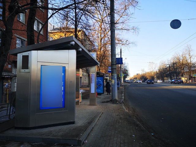 Фотография рекламного носителя, тип: Остановка, адрес: Бекетова ул., ост. Головнина ул., поз.1, Нижний Новгород, Нижегородская область, Россия. Сторона B1-В10 №871955