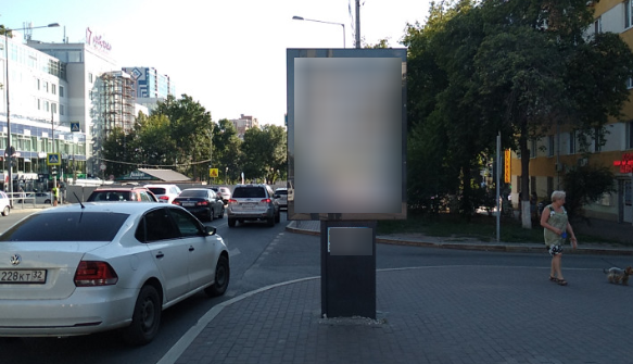 Фотография рекламного носителя, тип: Пилон, адрес: Ново-Садовая ул., д. 8 Х Первомайская ул., Самара, Самарская область, Россия. Сторона А №1080507