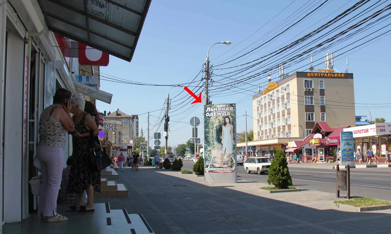 Фотография рекламного носителя, тип: Пиллар 3x1.4, адрес: Красноармейская ул., д.30, Анапа, Краснодарский край, Россия. Сторона А №785146