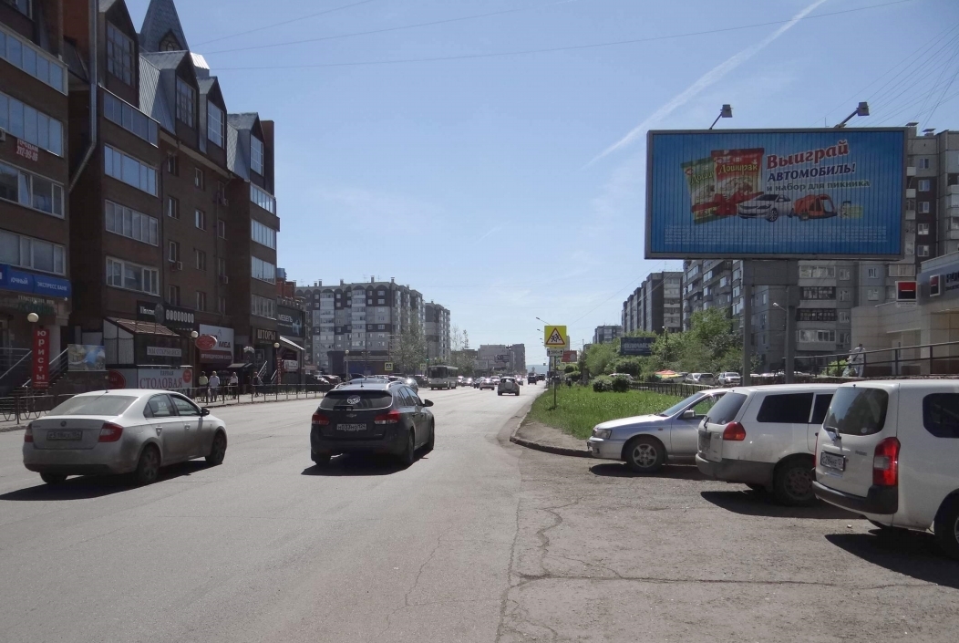 Фотография рекламного носителя, тип: Билборд 3x6, адрес: 78 Добровольческой бригады ул., д.11 Х Молокова ул., Красноярск, Красноярский край, Россия. Сторона А1-А3 №831196