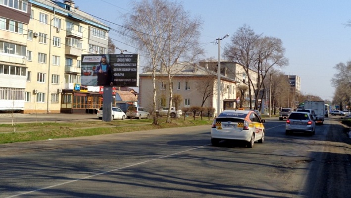 Фотография рекламного носителя, тип: Билборд 3x6, адрес: Некрасова ул., д.152, Уссурийск, Приморский край, Россия. Сторона В №791408