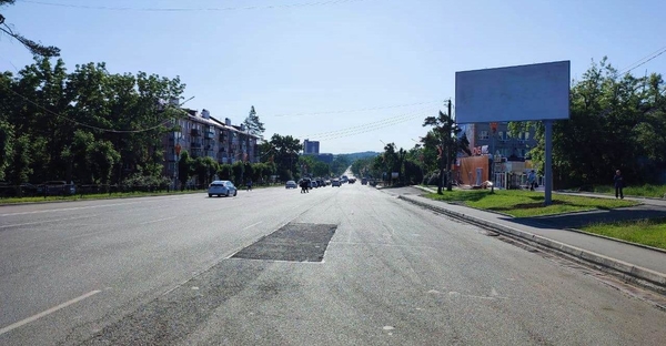 Фотография рекламного носителя, тип: Билборд 3x6, адрес: Артём-Восточный пос. а/д, 8 720м, Владивосток, Приморский край, Россия. Сторона А №1057278