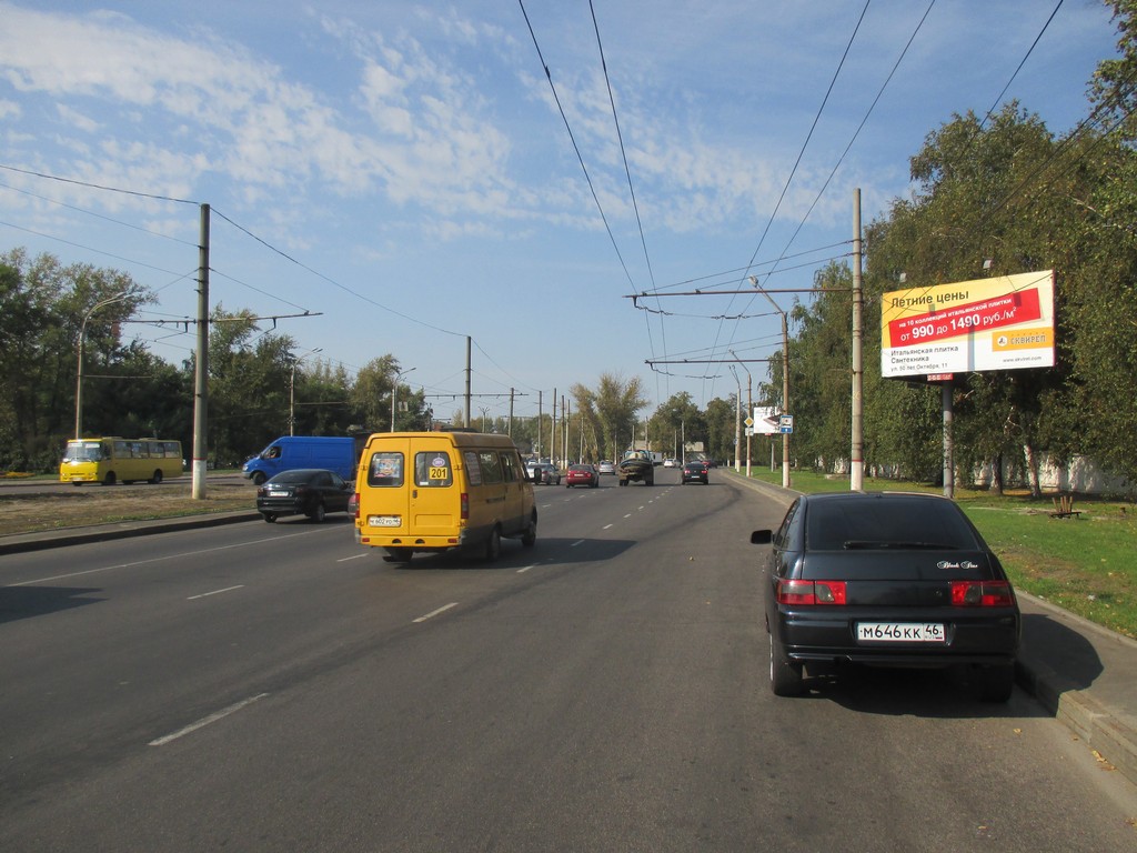 Фотография рекламного носителя, тип: Билборд 3x6, адрес: Энгельса ул. Х Красной Армии ул., поз.1, Курск, Курская область, Россия. Сторона А №588169
