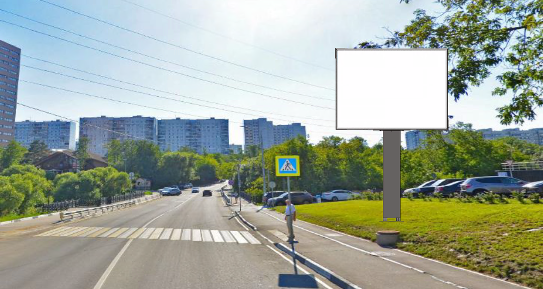 Фотография рекламного носителя, тип: Ситиборд 2.7x3.7, адрес: Куркинское ш., 190 м после поворота с ул. Горшина, Химки, Московская область, Россия. Сторона А №790339