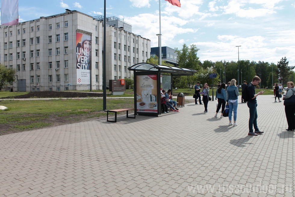 Фотография рекламного носителя, тип: Остановка 1.8x1.2, адрес: Свободный пр-т., д.79, Красноярск, Красноярский край, Россия. Сторона Б №581834