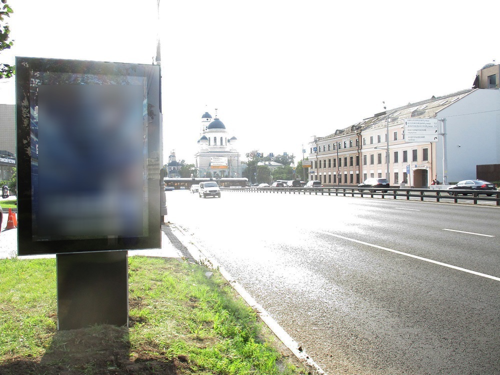 Фотография рекламного носителя, тип: Ситиформат 1.8x1.2, адрес: Сергия Радонежского ул., д.2-4, Москва, Россия. Сторона B №1055803