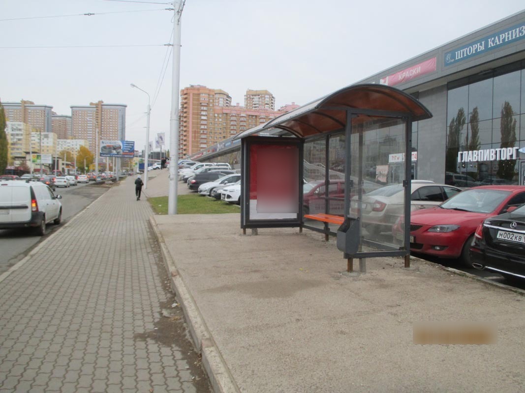 Фотография рекламного носителя, тип: Остановка 1.8x1.2, адрес: Бакалинская ул., д.31, Уфа, Республика Башкортостан, Россия. Сторона А №867836